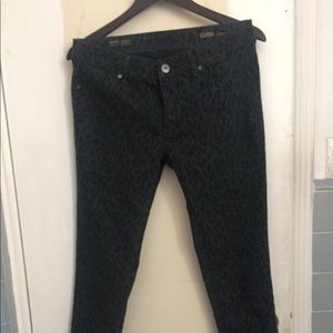 DL 1969 skinny jeans sz31 charcoal leopard print